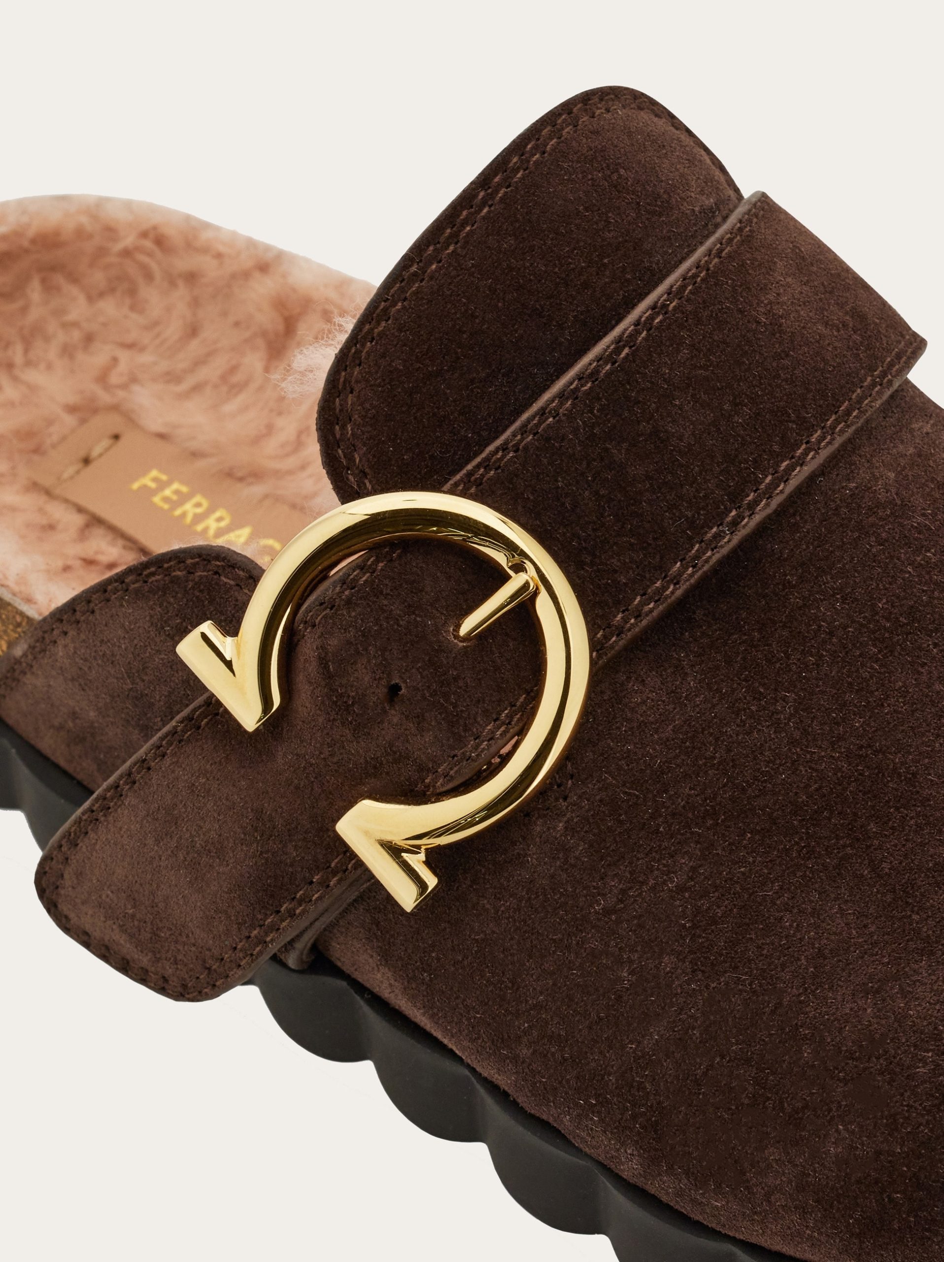 Ferragamo Gancini clog with rippled sole detail - Image 3